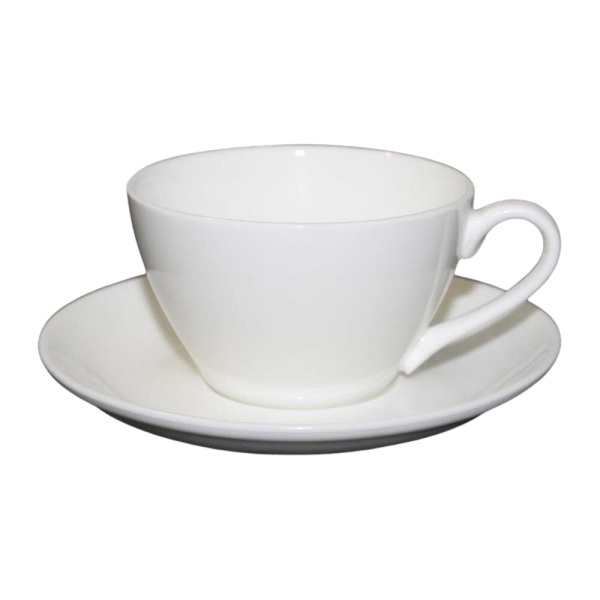 Espressotasse mit Unterteller, weiß, 7,5 x 5 cm