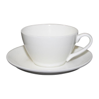 Espressotasse mit Unterteller, weiß, 7,5 x 5 cm