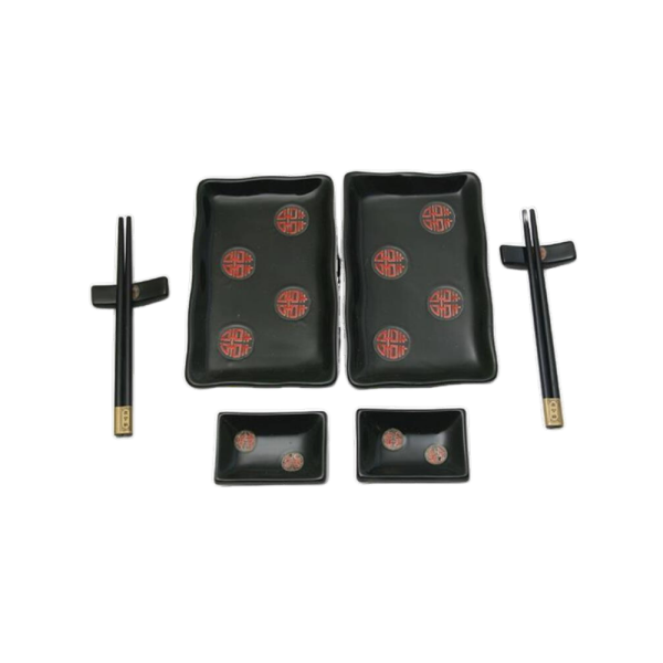 Sushi Set, schwarz, 8 Stk./VE