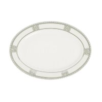 Teller oval, grau, 29x21 cm