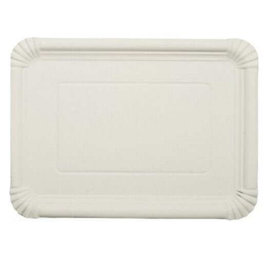 Pappteller, 70x140mm, Weiß