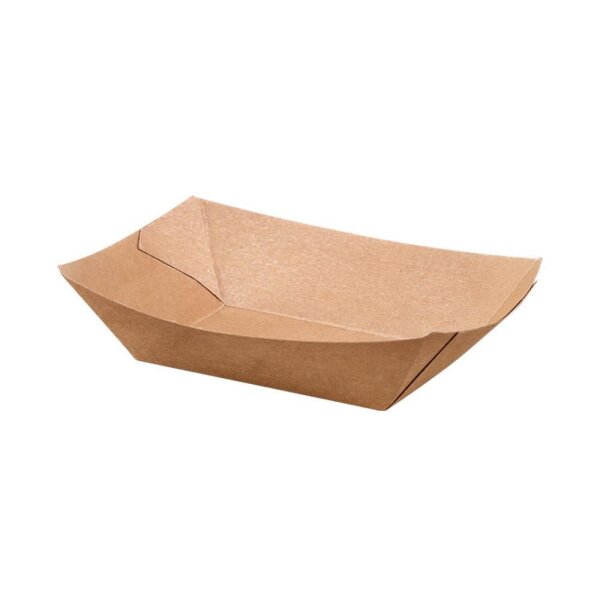 Karton Snackschalen, 215x150x50mm, braun