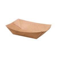 Karton Snackschalen, 215x150x50mm, braun
