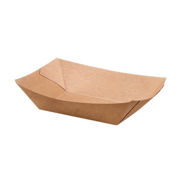 Karton Snackschalen, 245x165x50mm, braun