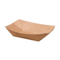 Karton Snackschalen, 245x165x50mm, braun