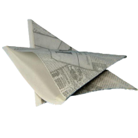 Pommes-Tüten, mit Newsletter Motiv, 19 cm, weiß