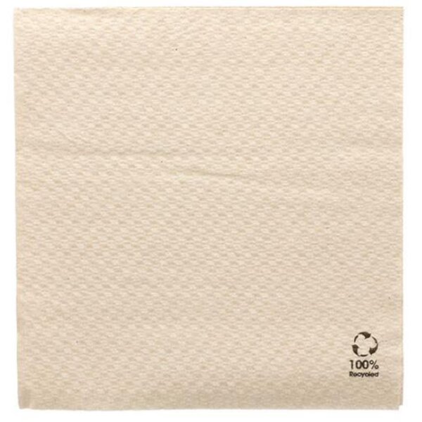 Servietten 33x33cm, 1-lagig, 1/4 Falz, Kraft-Braun