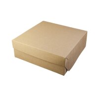 Karton-Tortenbox, 280x280x100mm, Kraft-Braun