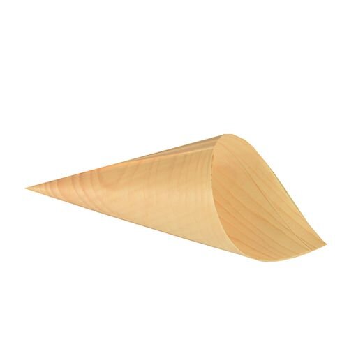 Holz-Pommes Spitztüten, Ø9,5cm, 18cm