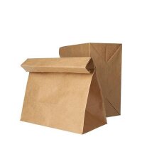 BIO Papier-Blockbodenbeutel, 190x120x295mm, braun
