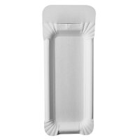 Pappteller, mit Abriss, 80x210mm, Weiß