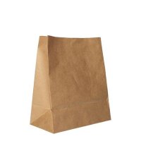 BIO Papier-Blockbodenbeutel, 185x97x220mm, braun