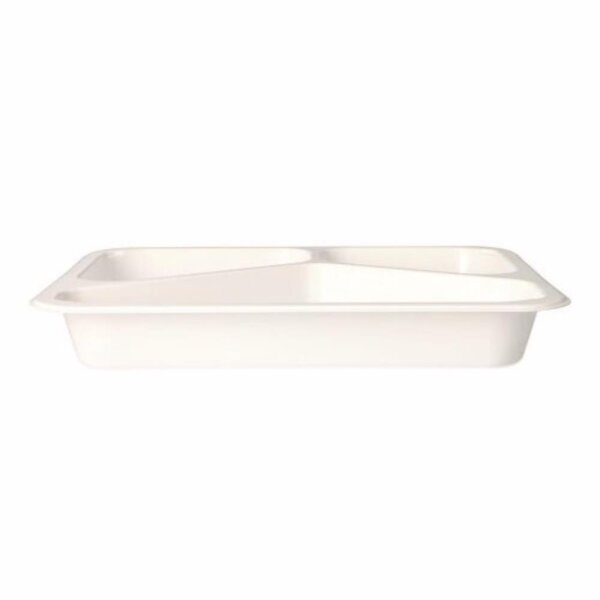 PP-Siegelschalen, Flach, 770ml, 3-geteilt, 227x178x32mm, Weiß
