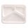 PP-Siegelschalen, Flach, 770ml, 3-geteilt, 227x178x32mm, Weiß