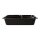 PP-Siegelschalen, Hoch, 1100ml, 3-geteilt, 227x178x49mm, Schwarz