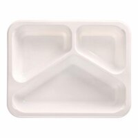 PP-Siegelschalen, Hoch, 1100ml, 3-geteilt, 227x178x49mm,...