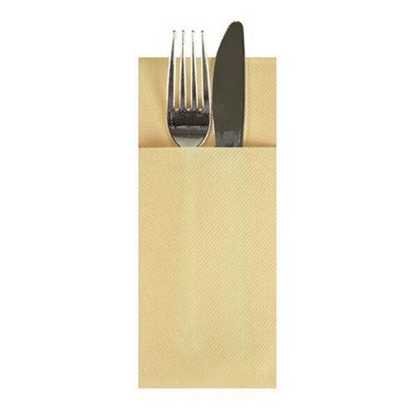 Airlaid-Bestecktasche, 1-lagig, 1/8 Falz, Champagner