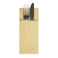 Airlaid-Bestecktasche, 1-lagig, 1/8 Falz, Champagner