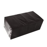 Airlaid-Bestecktasche 40x33cm, 1-lagig, 1/8 Falz, Schwarz