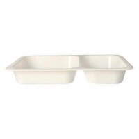 PP-Siegelschalen, Flach, 870ml, 2-geteilt, 227x178x32mm,...