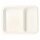 PP-Siegelschalen, Flach, 870ml, 2-geteilt, 227x178x32mm, Weiß