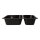 PP-Siegelschalen, Hoch, 1200ml, 2-geteilt, 227x178x49mm, Schwarz