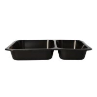 PP-Siegelschalen, Flach, 870ml, 2-geteilt, 227x178x32mm,...