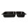 PP-Siegelschalen, Flach, 870ml, 2-geteilt, 227x178x32mm, Schwarz