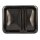 PP-Siegelschalen, Flach, 870ml, 2-geteilt, 227x178x32mm, Schwarz