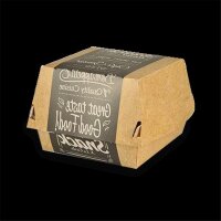 BIO Papp-Burger-Box "Good Food", 125x125x70mm,...