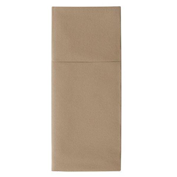 Airlaid-Bestecktasche, 1-lagig, 1/8 Falz, Taupe