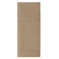 Airlaid-Bestecktasche, 1-lagig, 1/8 Falz, Taupe
