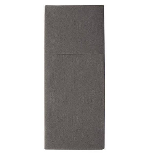 Airlaid-Bestecktasche, 1-lagig, 1/8 Falz, Grau