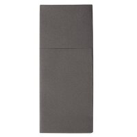 Airlaid-Bestecktasche, 1-lagig, 1/8 Falz, Grau