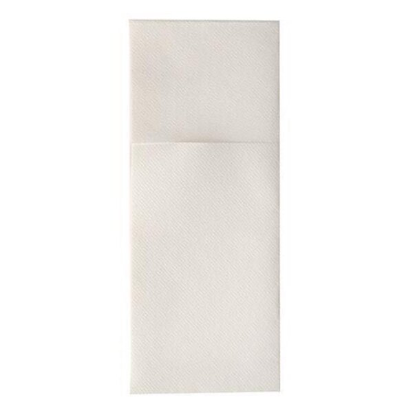Airlaid-Bestecktasche 48x40cm, 1-lagig, 1/8 Falz, Weiß