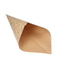 Papier-Spitztüte, braun, 31x31x44cm