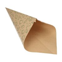 Papier-Spitztüte, braun, 48x34x19cm
