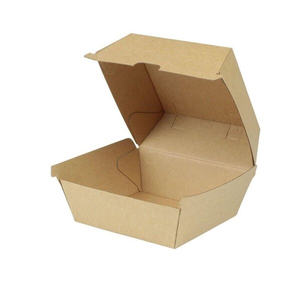 BIO Papp-Burger-Box, 130x140x80mm, kraftbraun