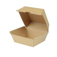 BIO Papp-Burger-Box, 130x140x80mm, kraftbraun