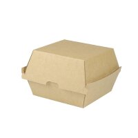 BIO Papp-Burger-Box, 130x140x80mm, kraftbraun