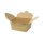 Karton-Menübox, Bio-Beschichtung, 600ml, 125x105x65mm, Kraft-Braun