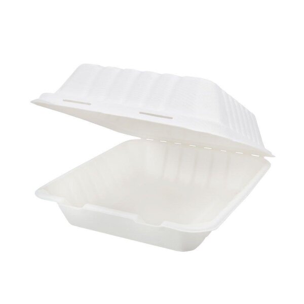 Zuckerrohr-Menübox, 220x185x70mm, Weiß