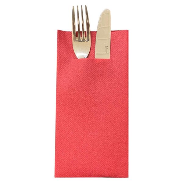 Airlaid-Bestecktasche, 1-lagig, 1/8 Falz, Bordeaux