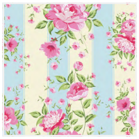 Dinnerservietten 3-lagig 1/4 Falz 40x40cm, Rosen