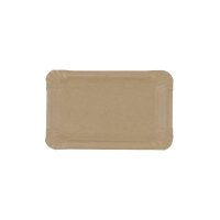 Pappteller, 100x160mm, Kraft-Braun
