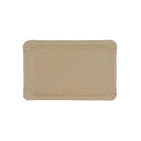 Pappteller, 130x200mm, Kraft-Braun