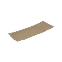 Pappteller mit Abriss, 180x80mm, Kraft-Braun