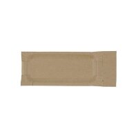 Pappteller mit Abriss, 180x80mm, Kraft-Braun
