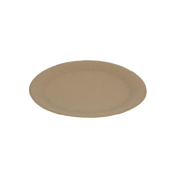 Pappteller, Ø230mm, Kraft-Braun
