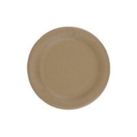 Pappteller, Ø230mm, Kraft-Braun